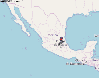 San Nicolás Karte Mexiko
