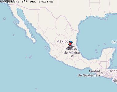 San Sebastián del Salitre Karte Mexiko