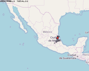 San Pablo Tecalco Karte Mexiko