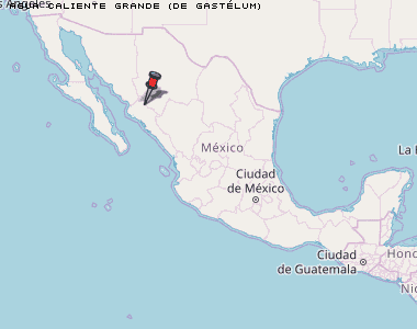  Agua Caliente Grande (De Gastélum) Karte Mexiko