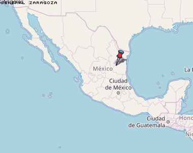 General Zaragoza Karte Mexiko