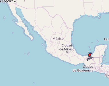 Coapilla Karte Mexiko