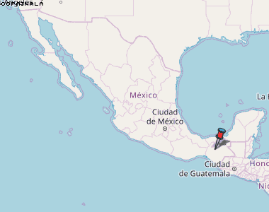 Copainalá Karte Mexiko