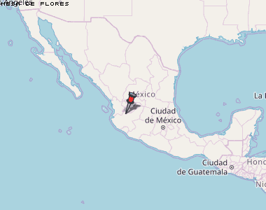 Mesa de Flores Karte Mexiko