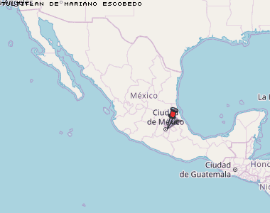 Tultitlan de Mariano Escobedo Karte Mexiko