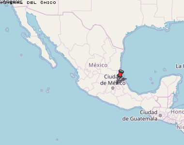 Mineral del Chico Karte Mexiko
