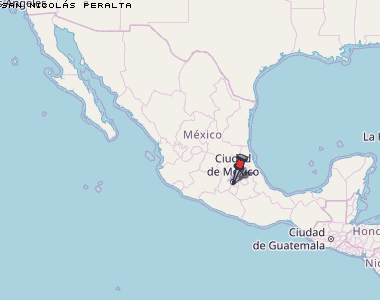 San Nicolás Peralta Karte Mexiko