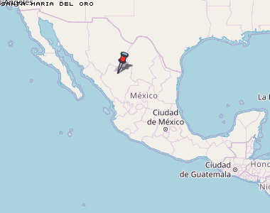 Santa Maria del Oro Karte Mexiko