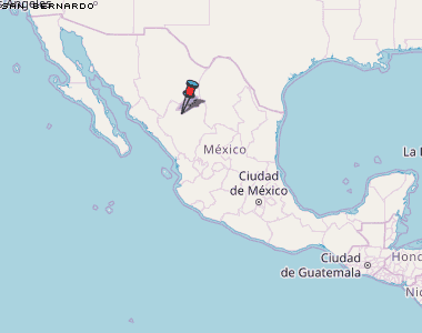 San Bernardo Karte Mexiko