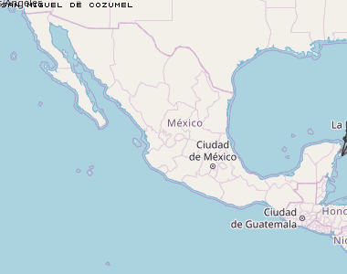 San Miguel de Cozumel Karte Mexiko
