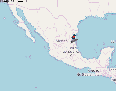 Ciudad Ocampo Karte Mexiko