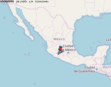 Chandio (Ejido la Concha) Karte Mexiko