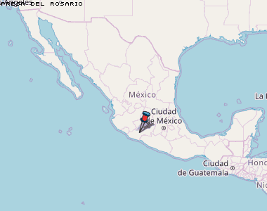 Presa del Rosario Karte Mexiko