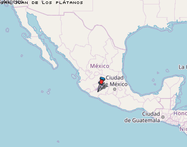 San Juan de los Plátanos Karte Mexiko