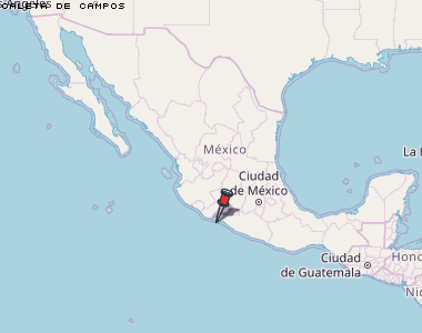 Caleta de Campos Karte Mexiko