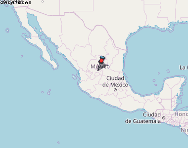 Zacatecas Karte Mexiko