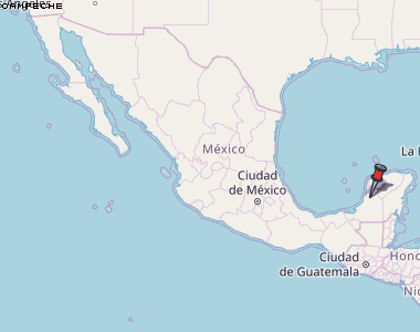 Campeche Karte Mexiko