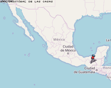 San Cristóbal de Las Casas Karte Mexiko