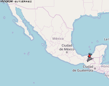 Tuxtla Gutiérrez Karte Mexiko