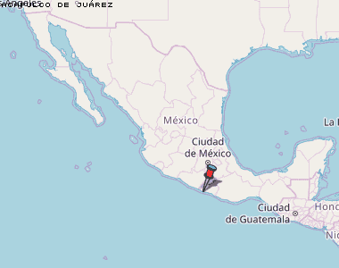 Acapulco de Juárez Karte Mexiko