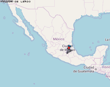Toluca de Lerdo Karte Mexiko