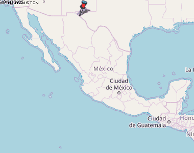 San Agustin Karte Mexiko