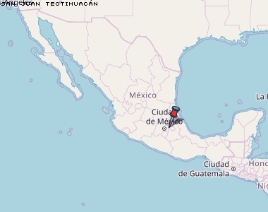 San Juan Teotihuacán Karte Mexiko