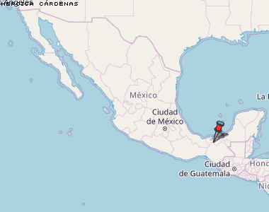 Heroica Cárdenas Karte Mexiko