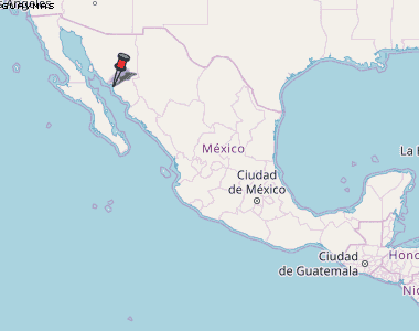 Guaymas Karte Mexiko