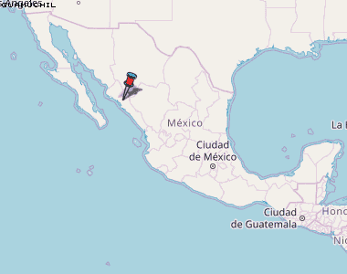 Guamúchil Karte Mexiko