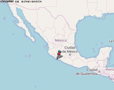 Cachán de Echeverría Karte Mexiko