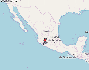 San Vicente Karte Mexiko