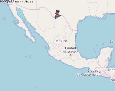 Manuel Benavides Karte Mexiko