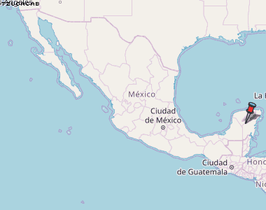 Tzucacab Karte Mexiko