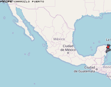 Felipe Carrillo Puerto Karte Mexiko