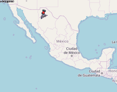 Madera Karte Mexiko