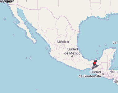 Tonalá Karte Mexiko