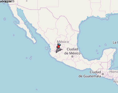 Ameca Karte Mexiko