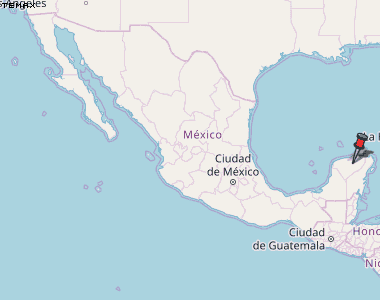 Temax Karte Mexiko