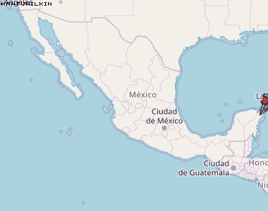 Kantunilkin Karte Mexiko