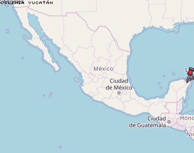 Colonia Yucatán Karte Mexiko