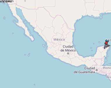 Dzitás Karte Mexiko