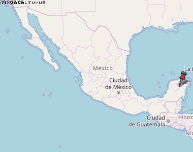 Tixcacaltuyub Karte Mexiko