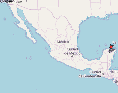 Cantamayec Karte Mexiko