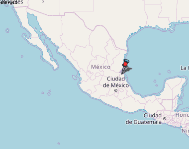 Ébano Karte Mexiko