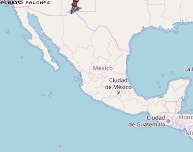 Puerto Palomas Karte Mexiko