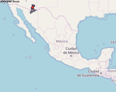 Santa Ana Karte Mexiko