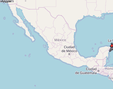 Tulum Karte Mexiko