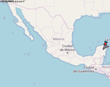 Xkalakdzonot Karte Mexiko