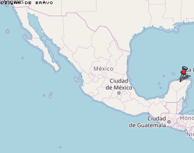 Dzilam de Bravo Karte Mexiko